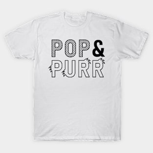 Pop & Purr Logo (Black) T-Shirt